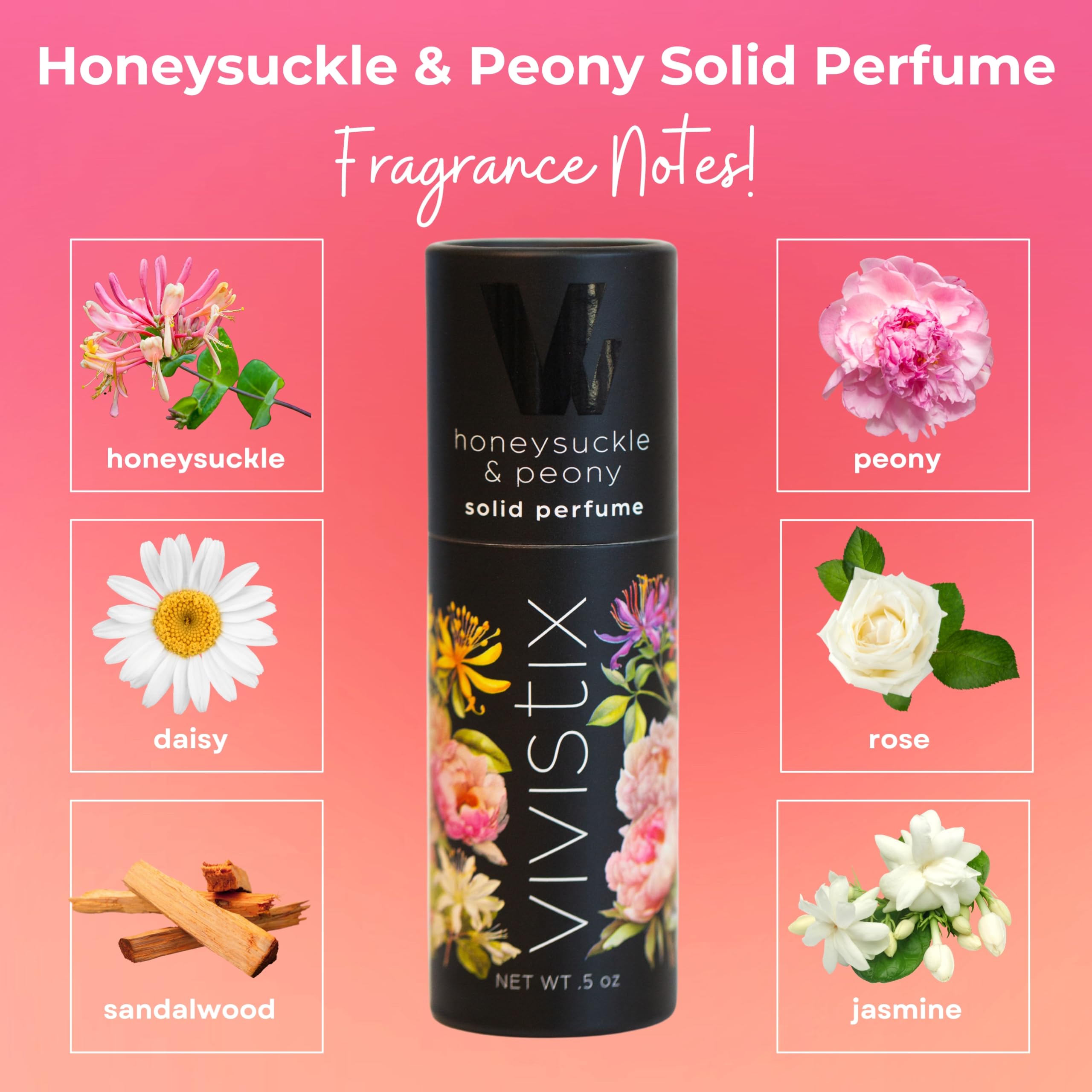 Amazon.com : Vivistix Solid Perfume Stick | Honeysuckle + Peony