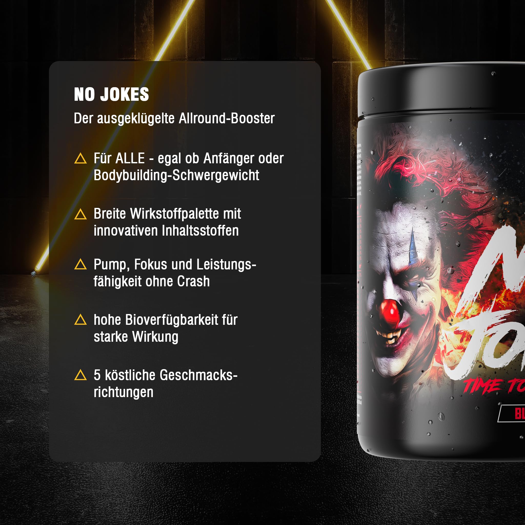 PEAK No Jokes - 600g Geschmack Purple Wildberry I 30 Portionen I Concentrated Pre Workout Booster mit L-Citrullin, L-Arginin HCl, Koffein und Beta Alanin für Pump und Fokus I vegan