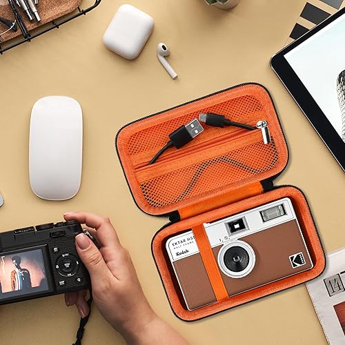 Miniatura 6 de Supmay Estuche rígido de transporte para cámara KODAK EKTAR H35 de película de medio marco, funda protectora de viaje con bolsillo de malla con