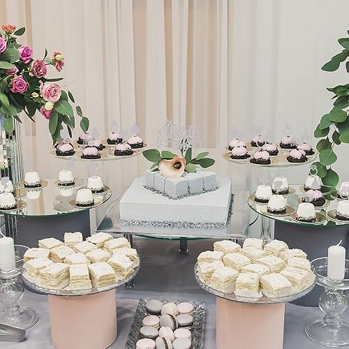 Miniatura 10 de Gyufise 25 piezas de decoración de cupcakes de oro rosa con purpurina para decoración de pastel de novia, anillo de corazón, para despedida de