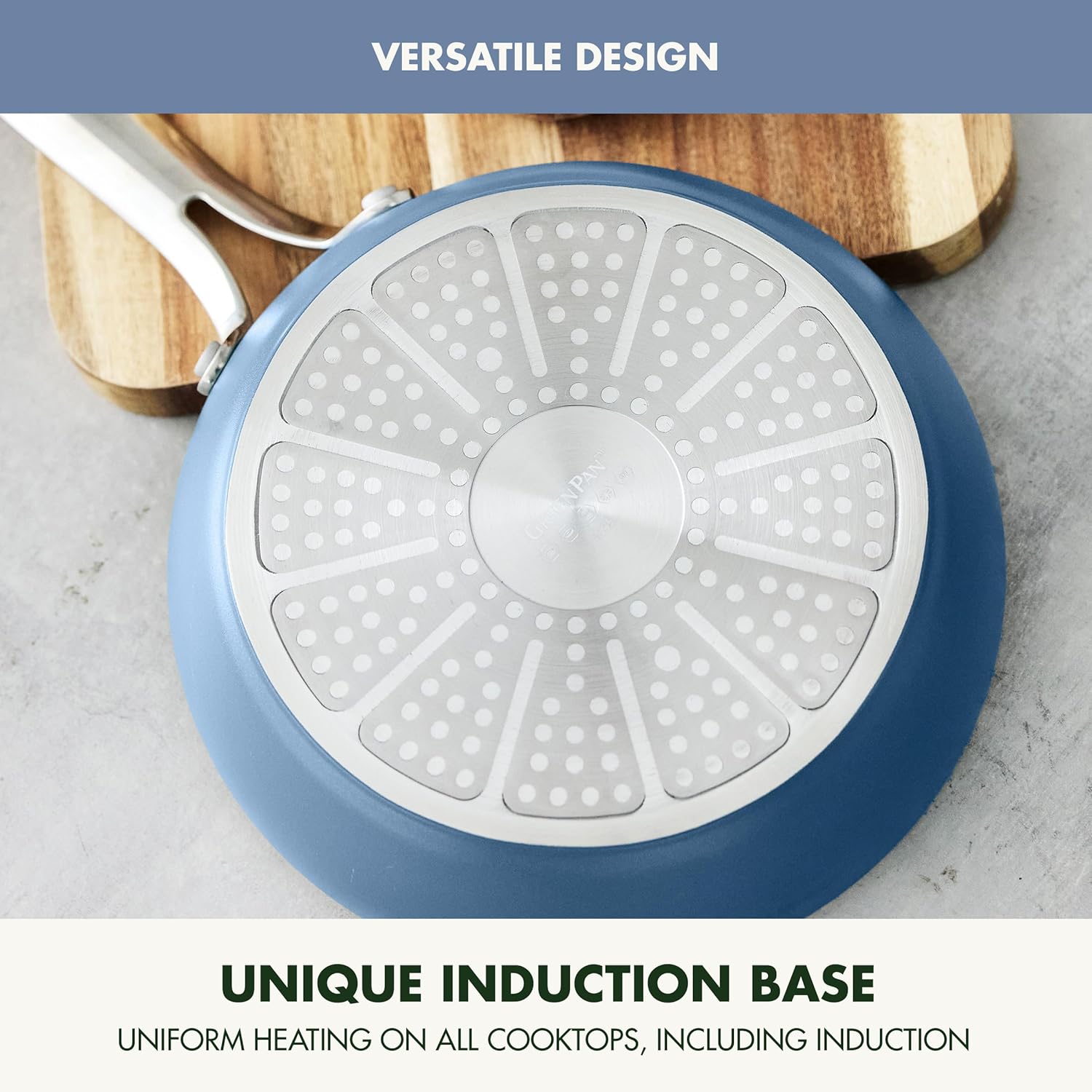 GreenPan Nova 8" Frying Pan Skillet, Oprah’s Favorite Things 2024, Ceramic Nonstick Cookware, PFAS Free, Toxin-Free, Induction Suitable, Dishwasher & Oven Safe, Durable, Easy Clean, Ocean Blue - Image 5