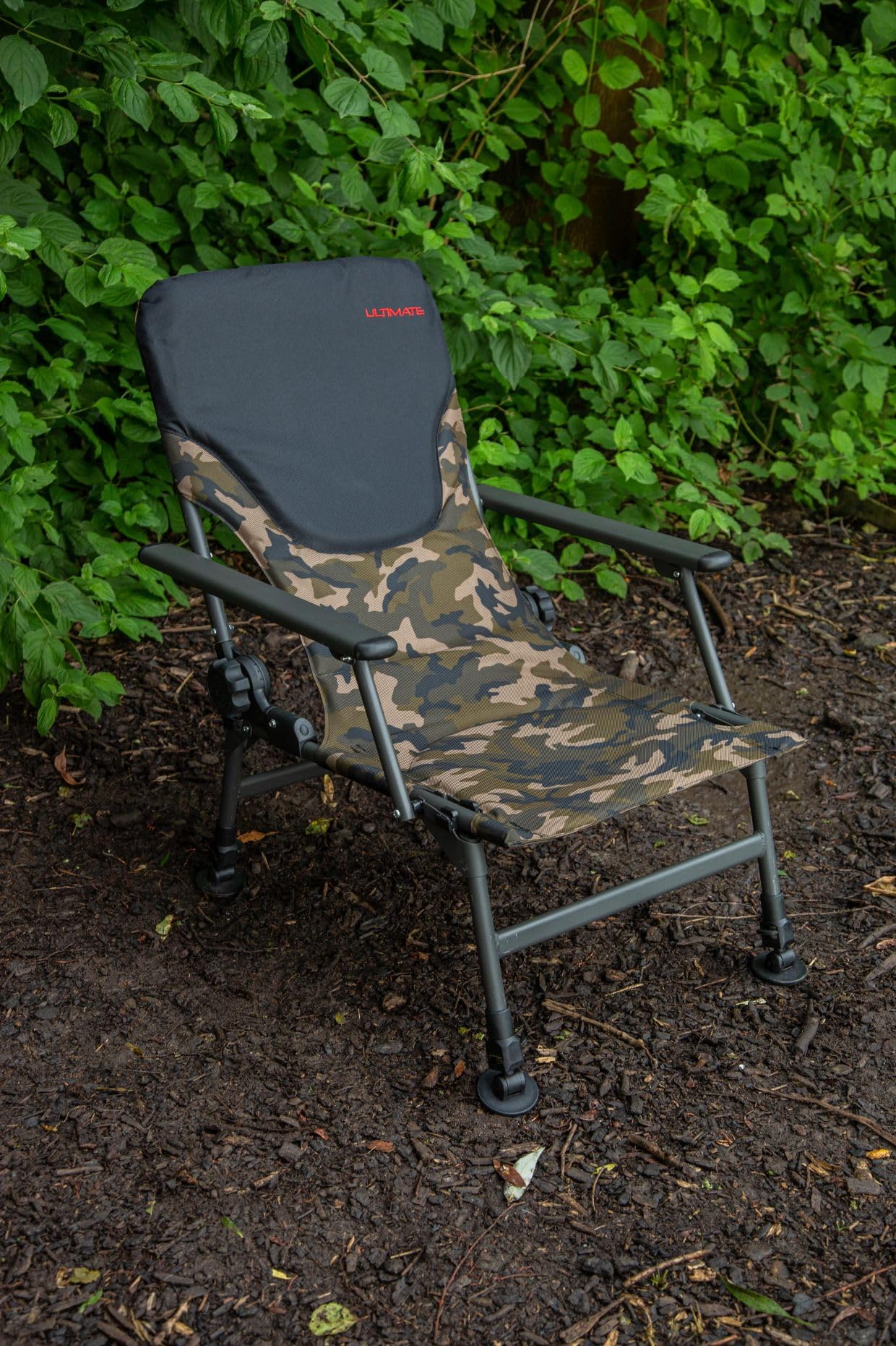 Ultimate COM4 Recliner Comfort Chair Camo Silla para Carpfishing - Silla Carpfishing