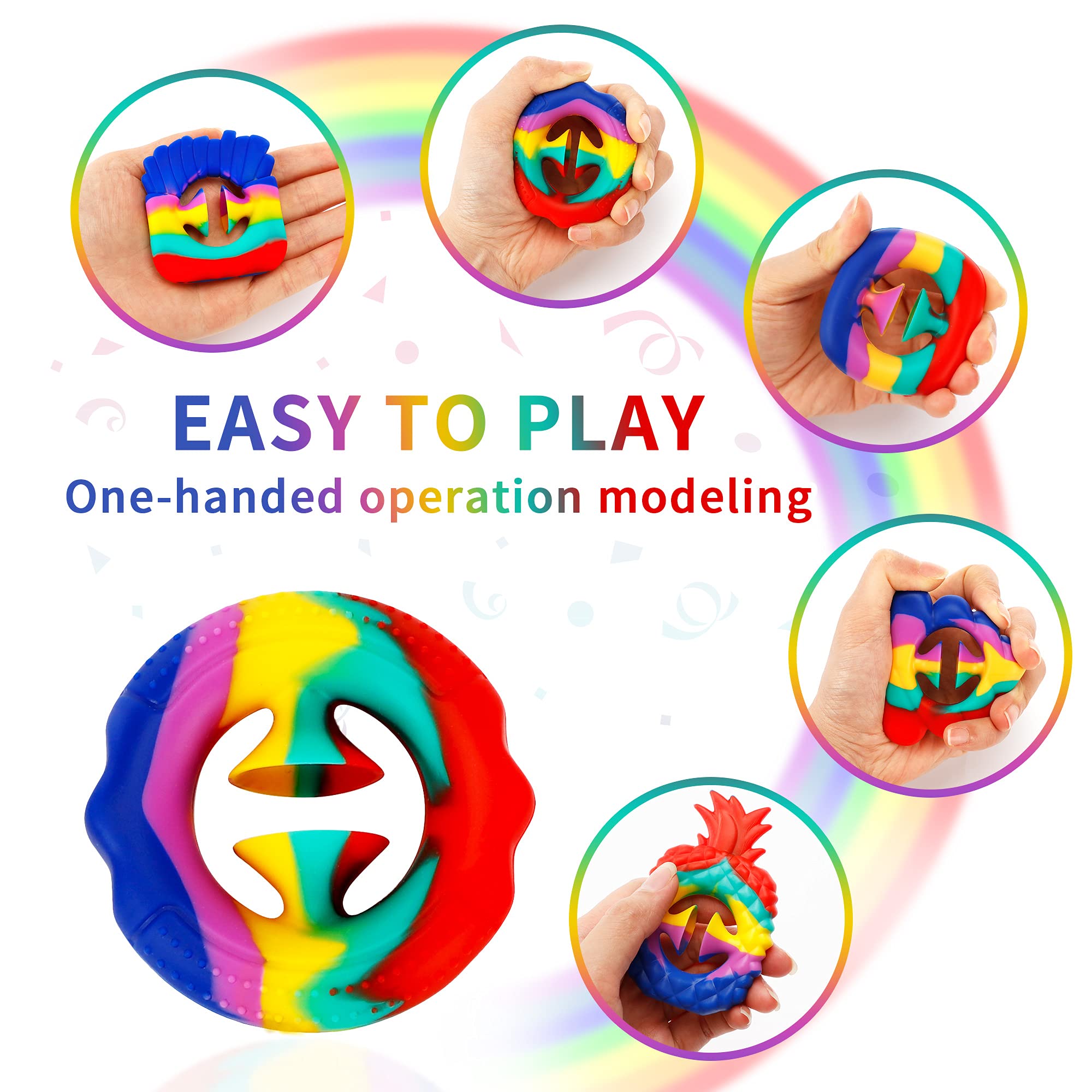 Rainbow)Juguete De Enfoque Inquieto Giratorio De Mano Dedo E Estrés