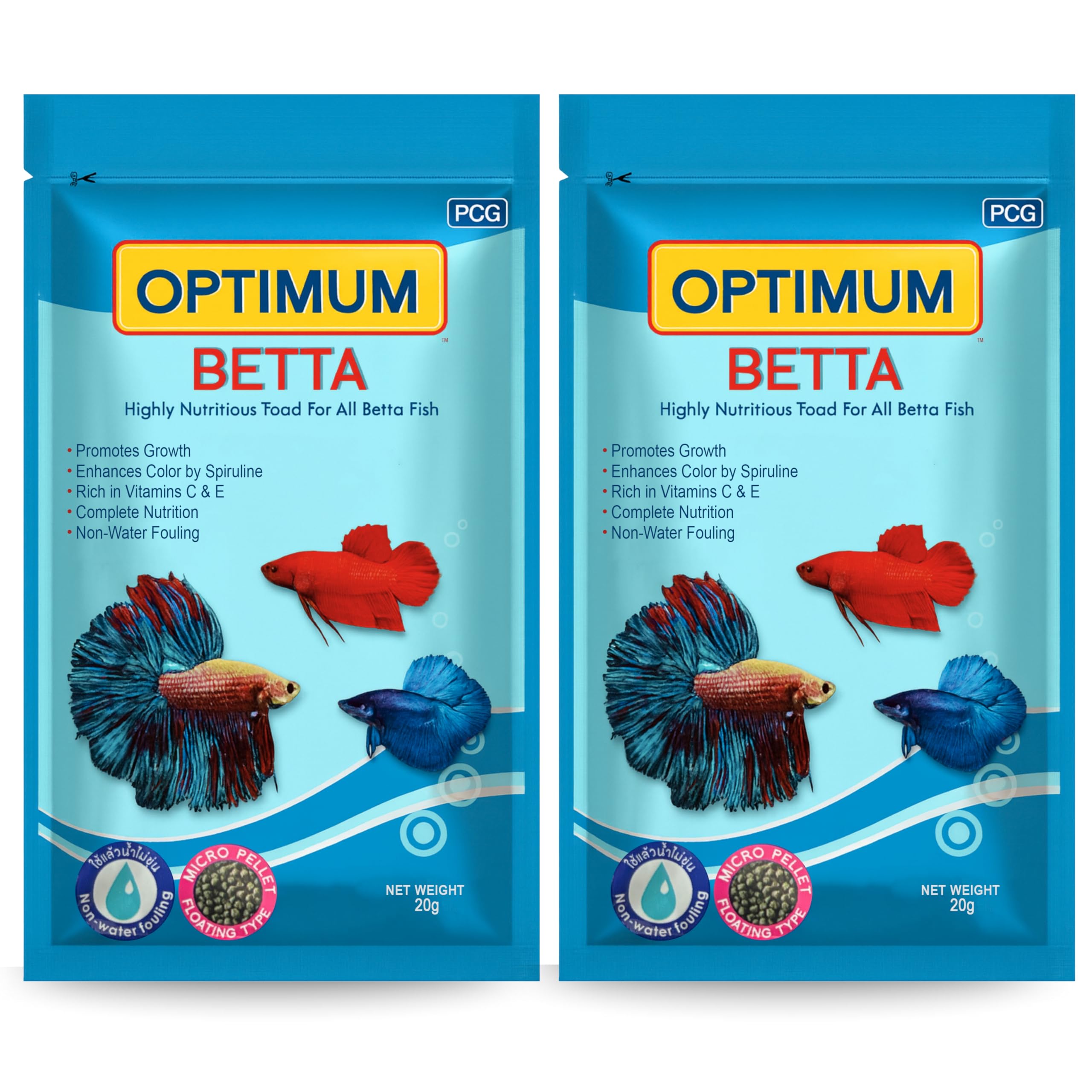 Foodie Puppies Optimum Betta Fish Food (20 gm) (Pack of 2) with Free Key Ring
