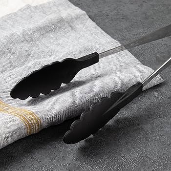 Amazon.co.jp: 遠藤商事 TKG キッチントング 黒 全長(mm)250 重量:75g