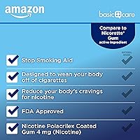 Vista 3 de Yaxa Basic Care - Goma de mascar con recubrimiento de nicotina polacrilex de 4 mg, sabor a menta helada, ayuda para dejar de fumar, 160