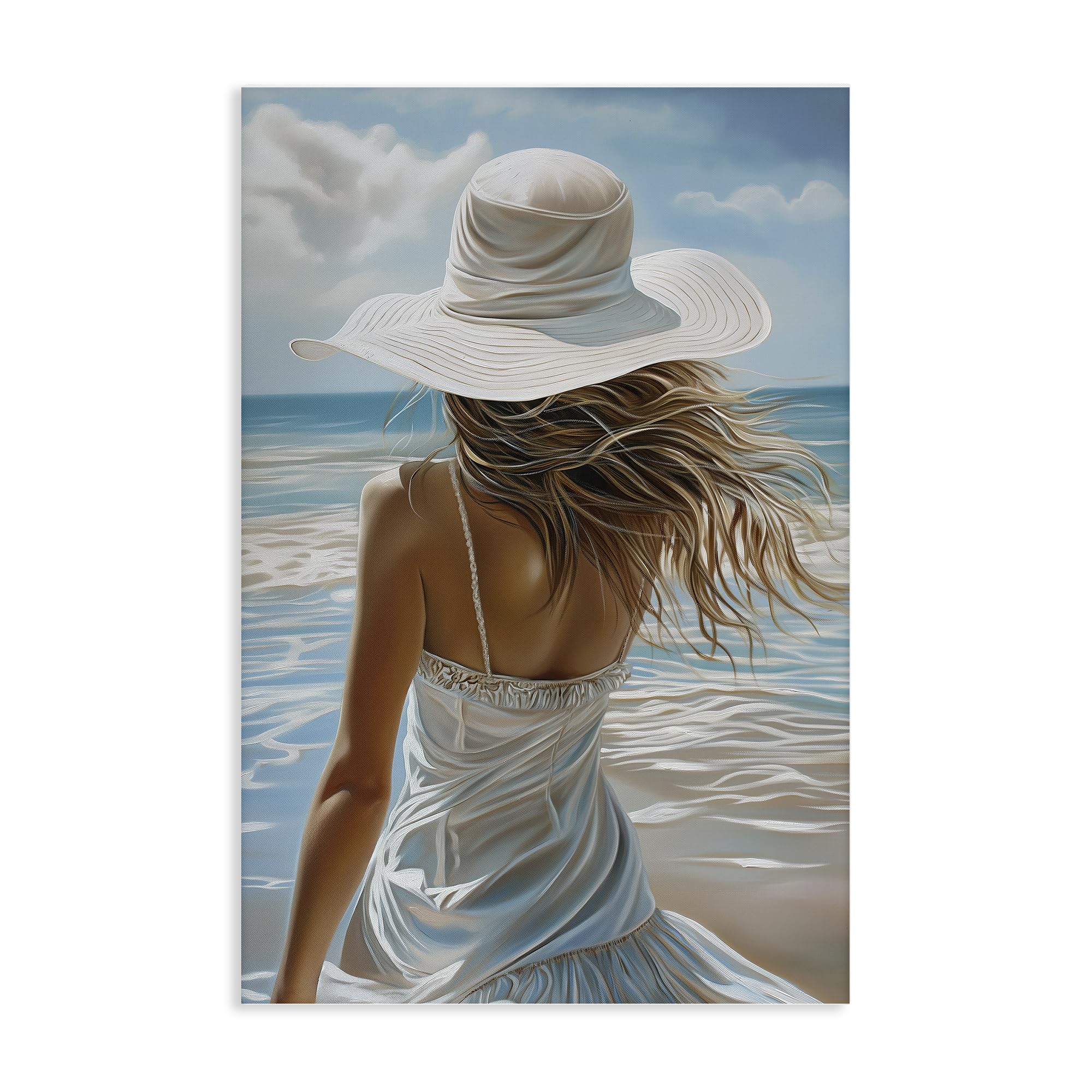 Stupell Industries Unframed 'Seaside Breeze & Flowing Dress'| Canvas Art