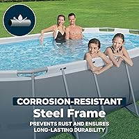 Vista 6 de Bestway 56631E-BW Juego de Piscina de Verano Power Steel con Marco Ovalado sobre el Suelo para Patio Trasero con Bomba de Filtro y Escalera