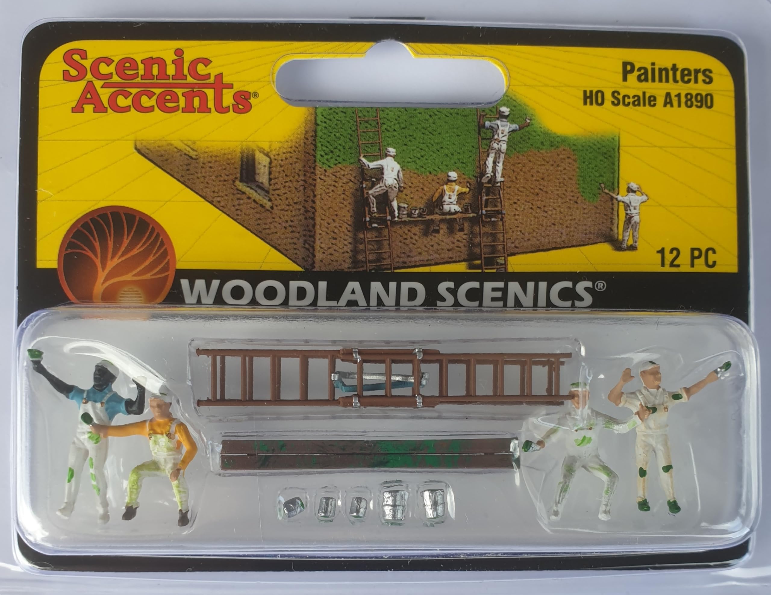 Woodland Scenics HO Scale Scenic Accents Figures/People Painters/Accessories (6) by Woodland Scenics