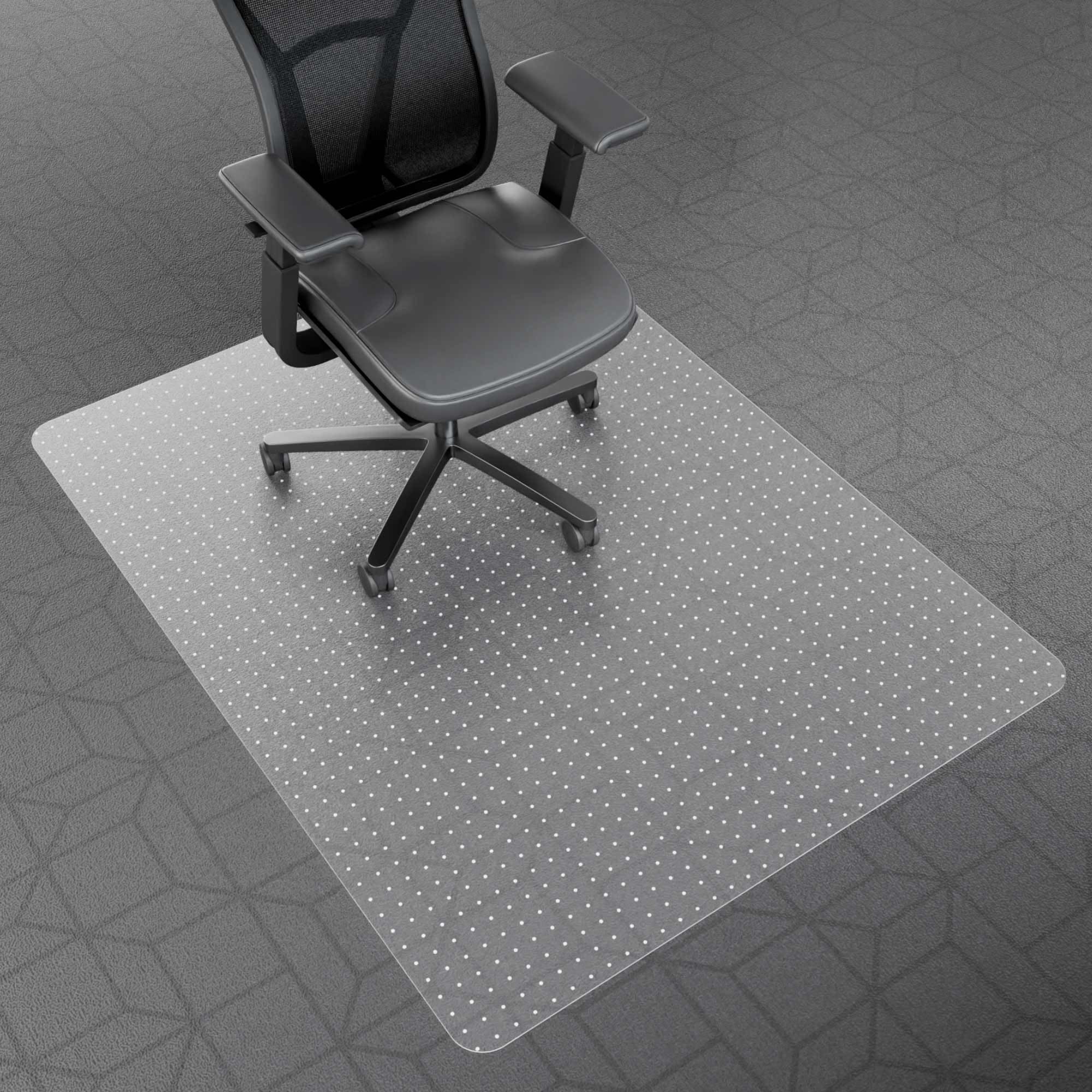 Office Desk Chair Mat for Low Pile Carpeted Floors 53 x 45 Clear Floor Protector Mat Under Desk