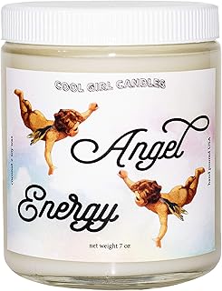 Cool Girl Candles | Angel Energy Fig + Honey Scented Candle | All Natural Coconut Soy Wax | The Best Strong Scented Candles for Home Fragrance | Clean Burning | Funny Gifts | 8.5 fl oz
