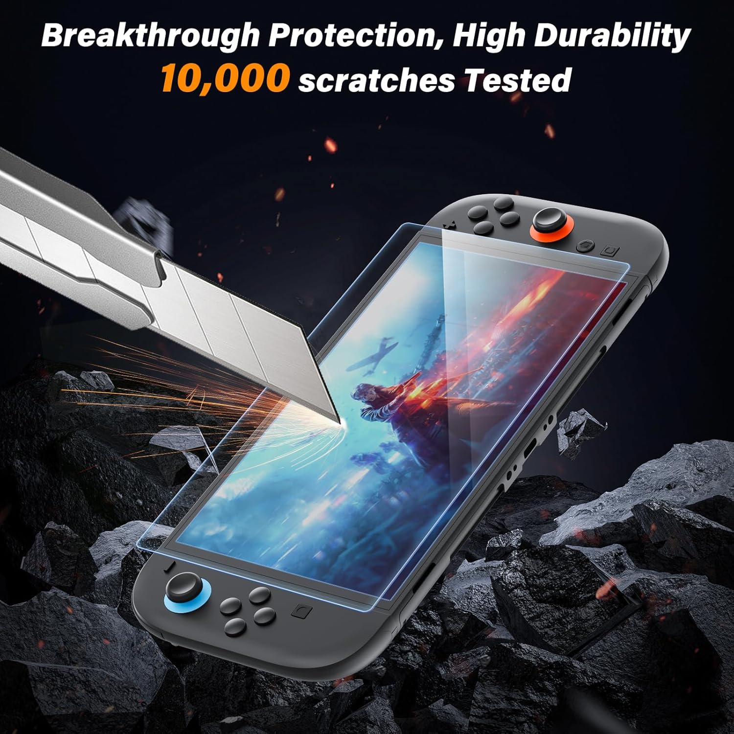 iPLYGAM Tempered Glass Screen Protector for Nintendo Switch 2, HD Clear 9H Ultra-Tough Hard Screen Protector, Anti-Scratch, Bubble-Free, Switch 2 Accessories Tempered Glass Screen Protector 1 Pack. - Image 5