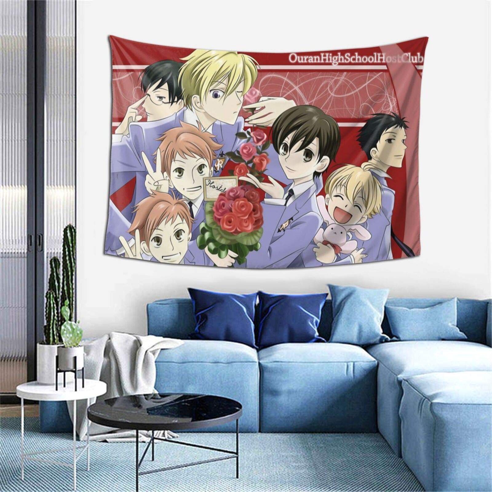 NESTOR VILTAUTAS Ouran High School Host Club-Tapestry Watercolor Surface Hanging Tapestries 40 x 60 inch Wall Hanging Decor for Bedroom Livingroom Dorm