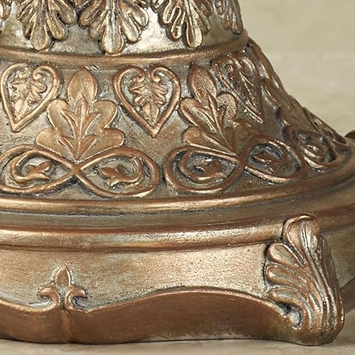 Miniatura 5 de Touch of Class Cambria Cinnabrio Mármolado Tradicional Centro de mesa Tazón de pedestal Decoración de mesa Solo cuenco