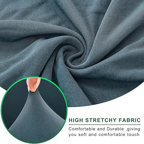 Miniatura 2 de Funda para silla de club, 2 piezas, color sólido, suave, elástica, redonda, para silla, protector de muebles para sala de estar, hotel, mostrador,