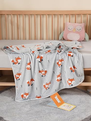 Miniatura 5 de TILLYOU - Manta de vellón polar para niños, manta ligera para cuna y tumbona, de microfibra 100% suave, para dormir siesta, tamaño Queen de 229 x