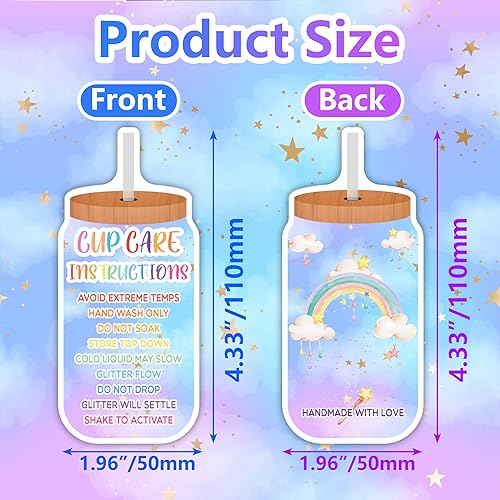 Miniatura 6 de 270 piezas de instrucciones de cuidado de vasos de vaso, tarjetas de embalaje Instrucciones de dirección del cliente, suministros de inserción de