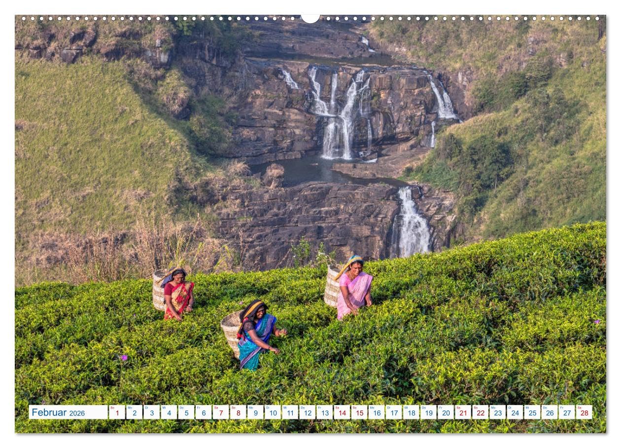 Sri Lanka, tropisches Inselparadies (hochwertiger Premium Wandkalender 2026 DIN A2 quer), Kunstdruck in Hochglanz: Endlose Strände mit Kokospalmen, ... durch seine Vielfalt. (CALVENDO Orte)