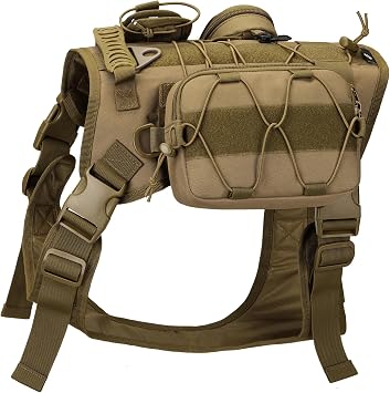 Tactical Molle Admin Dump Pouch, Molle Pouches for Vest Utility EDC Pouch Bag Dual-Purpose Sub Abdominal Dangler Drop with Molle Loop Back Strap