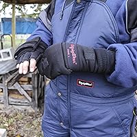 Vista 2 de RefrigiWear Softshell Convertible Mitt - Guante de trabajo aislado con dedos abiertos