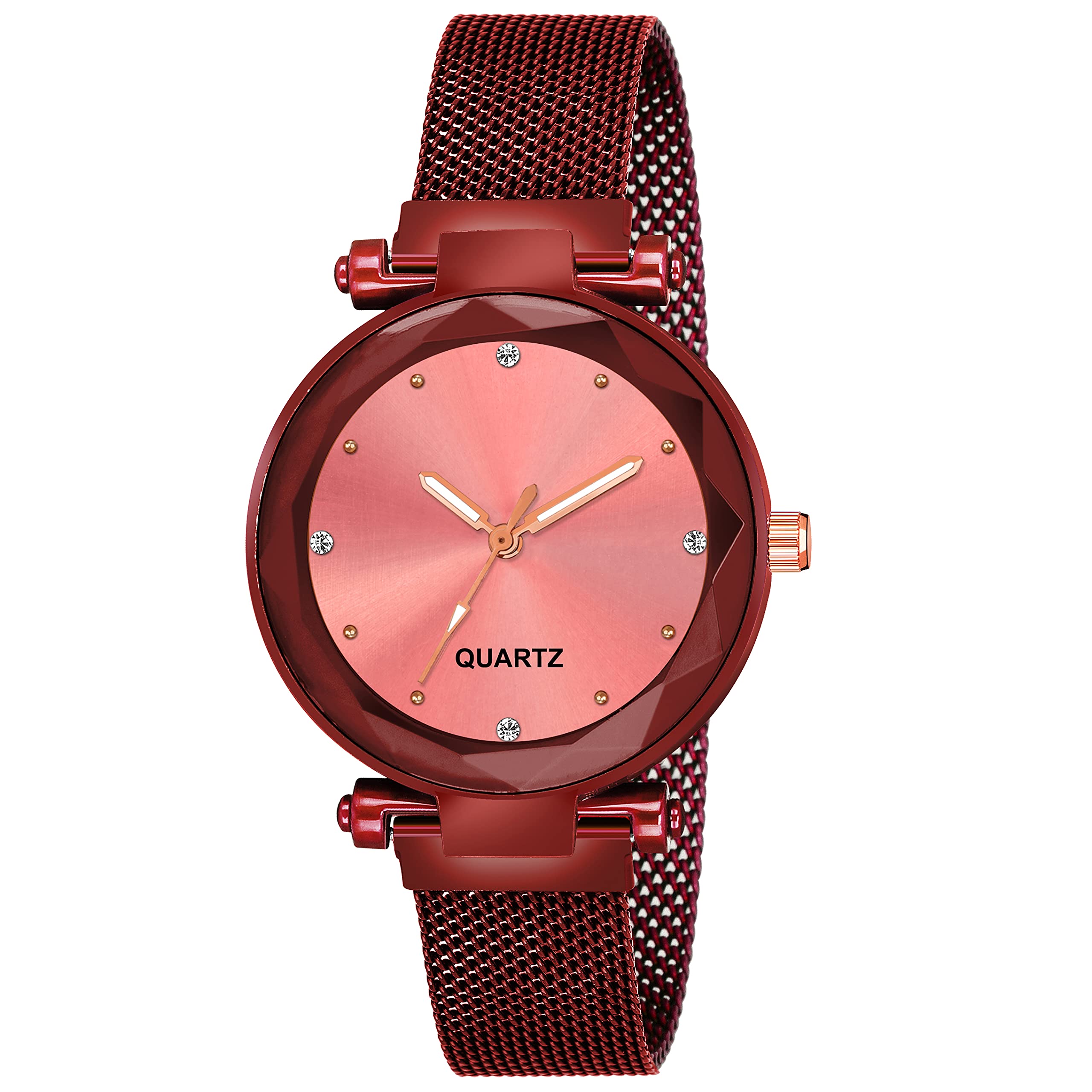 Talgo Casual Analogue New Unique Designer Pink Colour Dial & Red Magnet Strap Wrist Watch - for Women & Girls -1 (B09C1X373D) Amazon Price History, Amazon Price Tracker