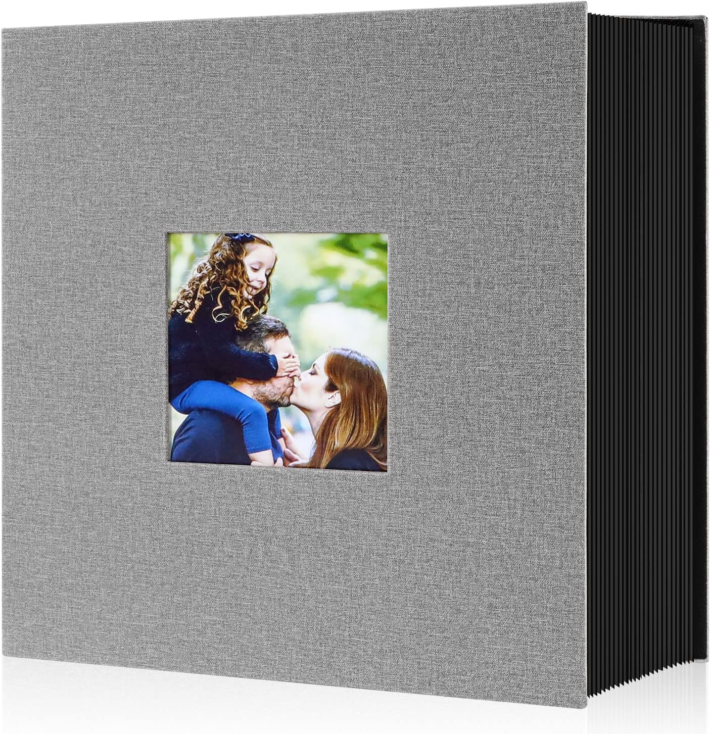 Benjia Photo Album 6x4 Slip in, Linen Extra Large Capacity 1000 Pockets Photo Albums Holds Landscape and Portrait 10x15cm Picture Grey