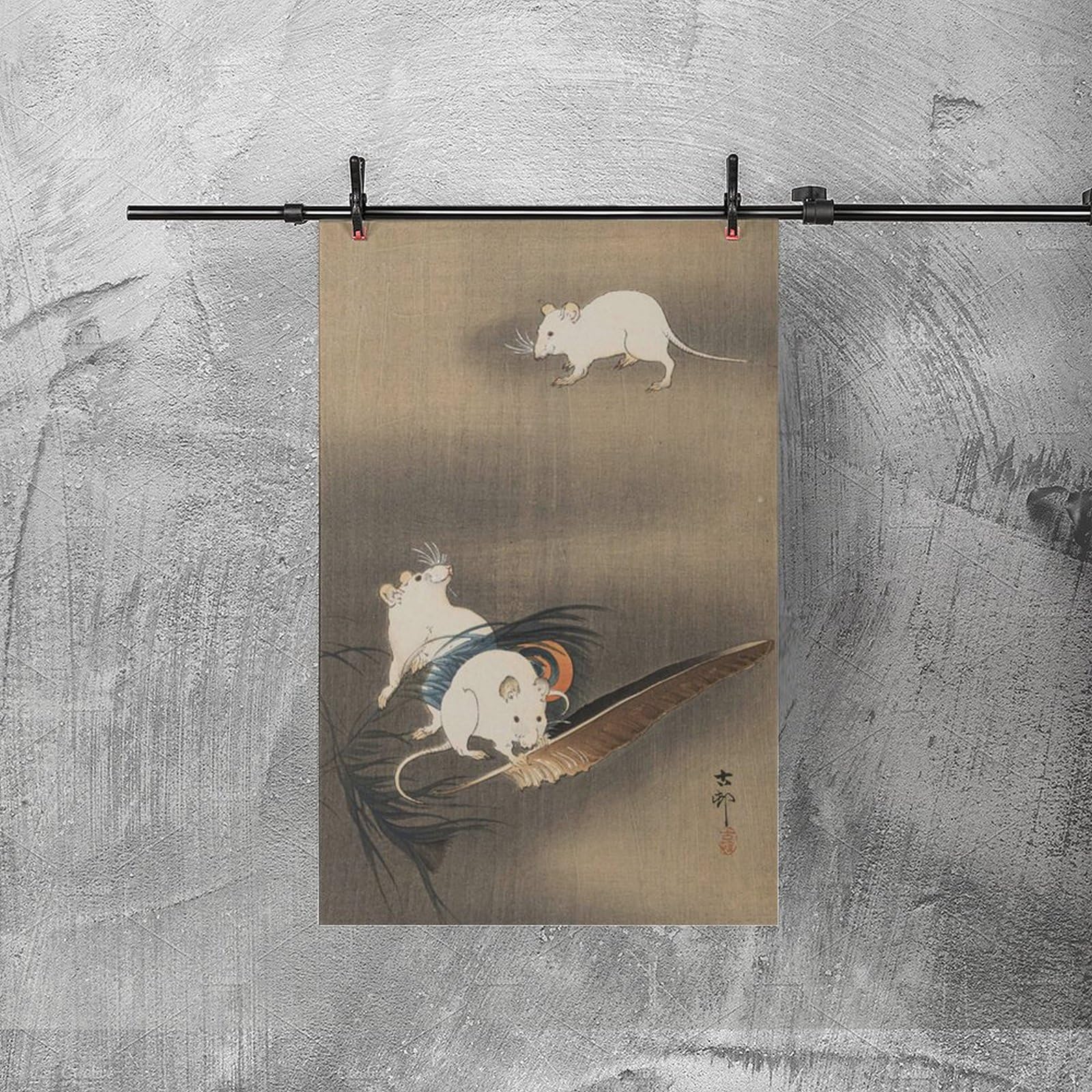 Amazon.co.jp: 有名画家小原古邨の絵画を完全収録。『ねずみ』。原画の