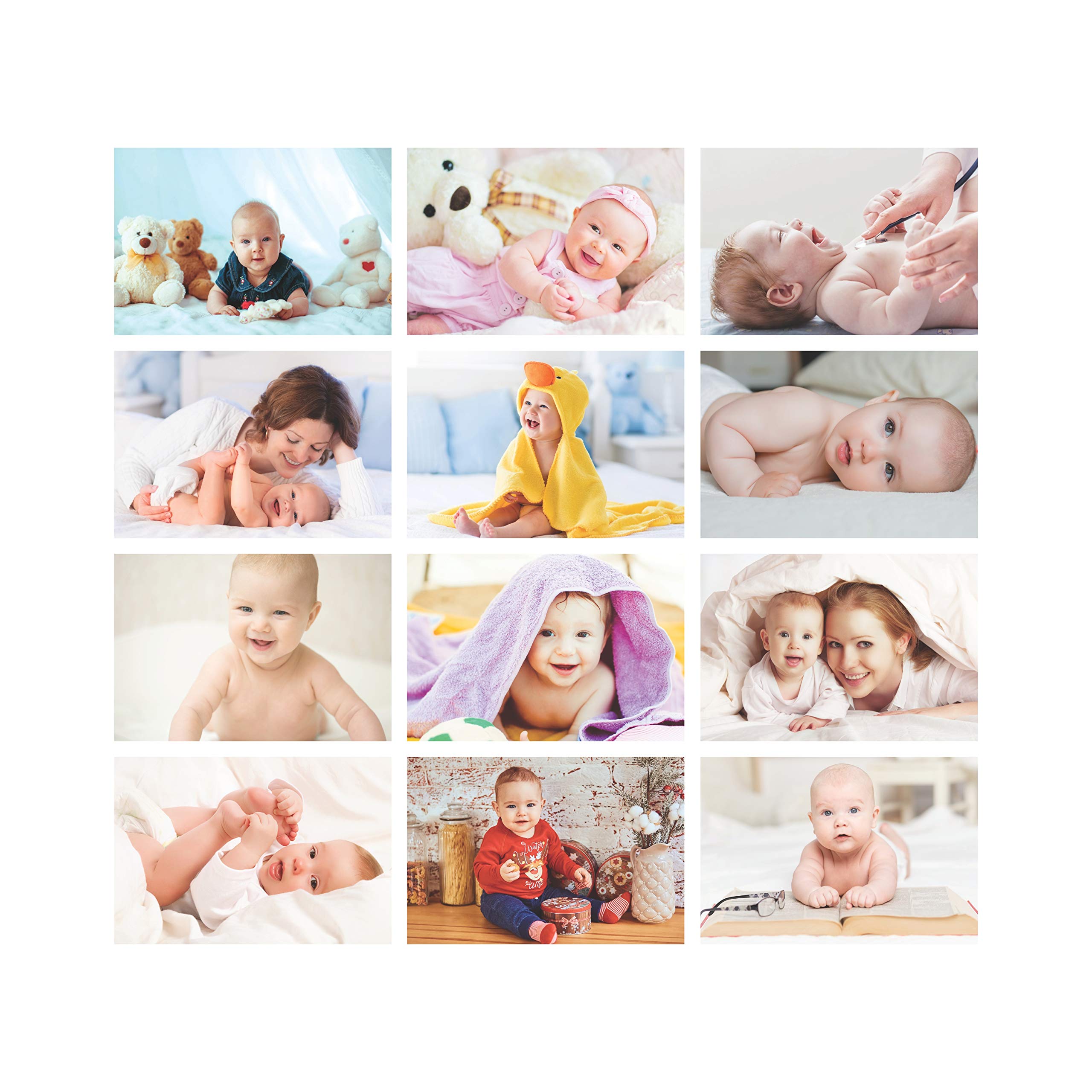 Anne Print Solutions Extra Large Born Baby Smiling Without Frame Wall Poster for Women Expecting Mothers Room Decor (Multicolour, 1 Feet 25 mm* X 1.5 Feet 25 mm* ) - Set of 12