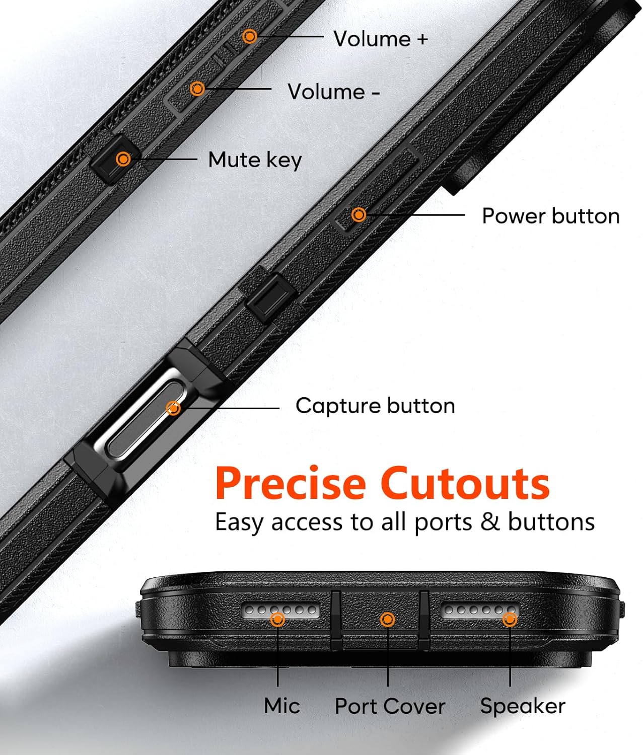 Compatible with iPhone 17 Pro Max Case with Belt Clip Holster, 2X Screen Protector, Shockproof, Compatible with MagSafe, 3-Layer, Heavy Duty Magnetic Phone Case Cover, 6.9", Black - Image 5