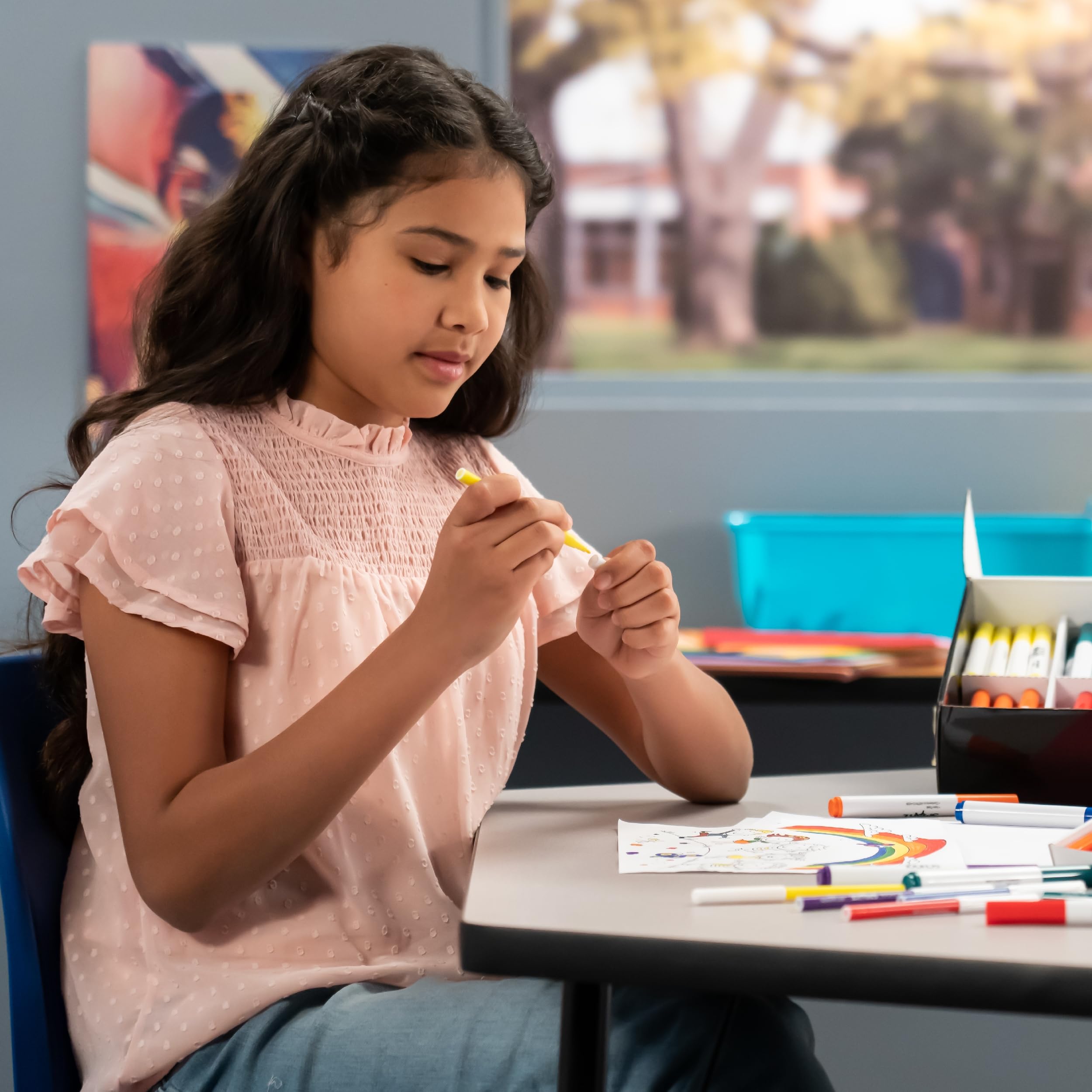 School Smart Conical and Fineline Watercolour Combo Marker Pack - Pack of 192 - Assorted Colours