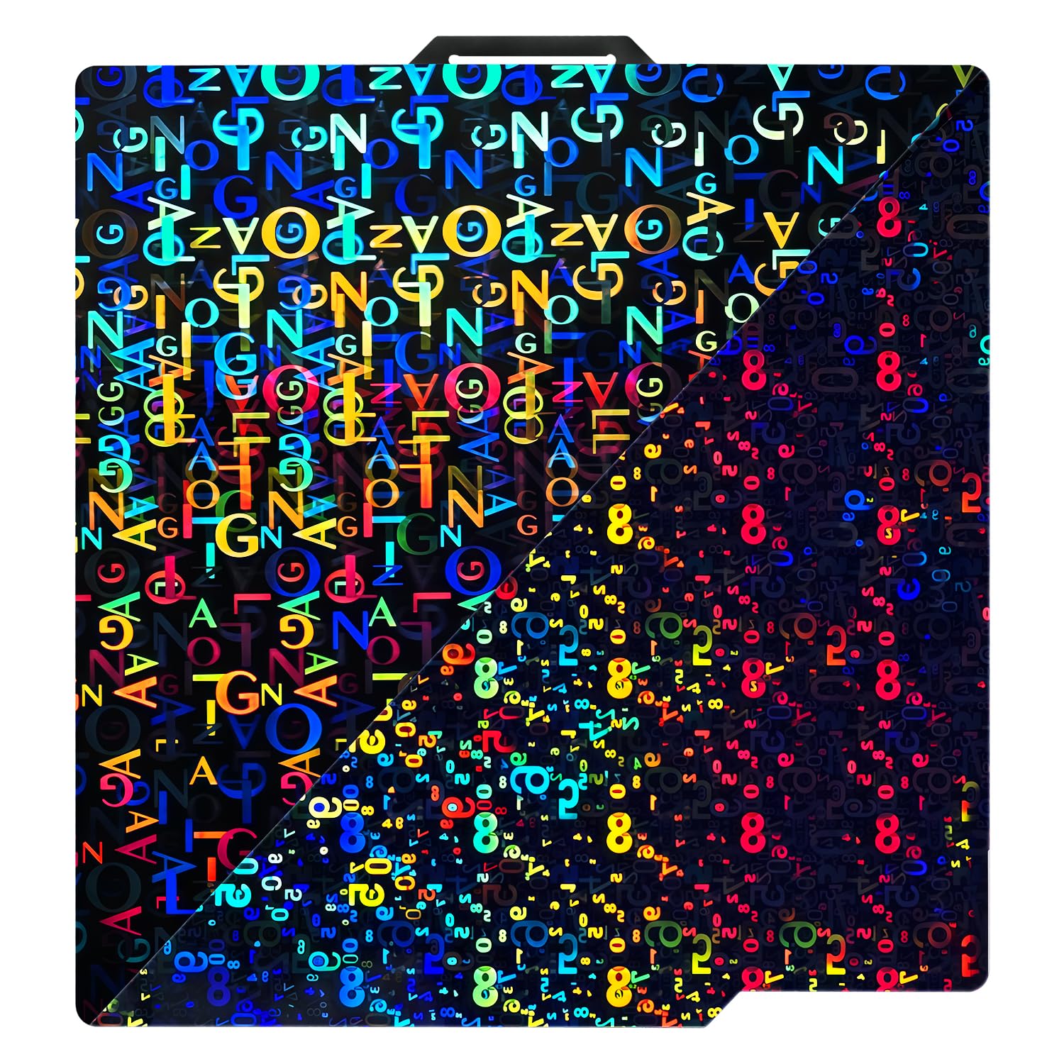 Howarx 3D Effect Build Plate for Bambu Lab A1/X1C/X1/X1E/P1P/P1S 3D Printer, Double Sided 3D Pattern with Flexible Spring Steel Build Plate (Smooth Numbers and Smooth Alphabets Surface)-picture-35