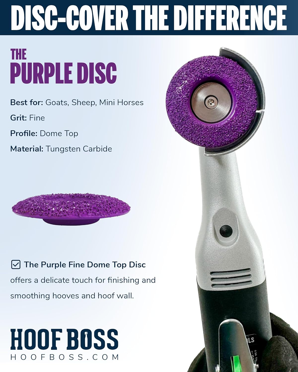 Hoof Boss - Goat Hoof Trimmers Complete Electric Set 110v - Goat Hooves Trimmer Tool Kit - Grinder Discs and Accessories Included