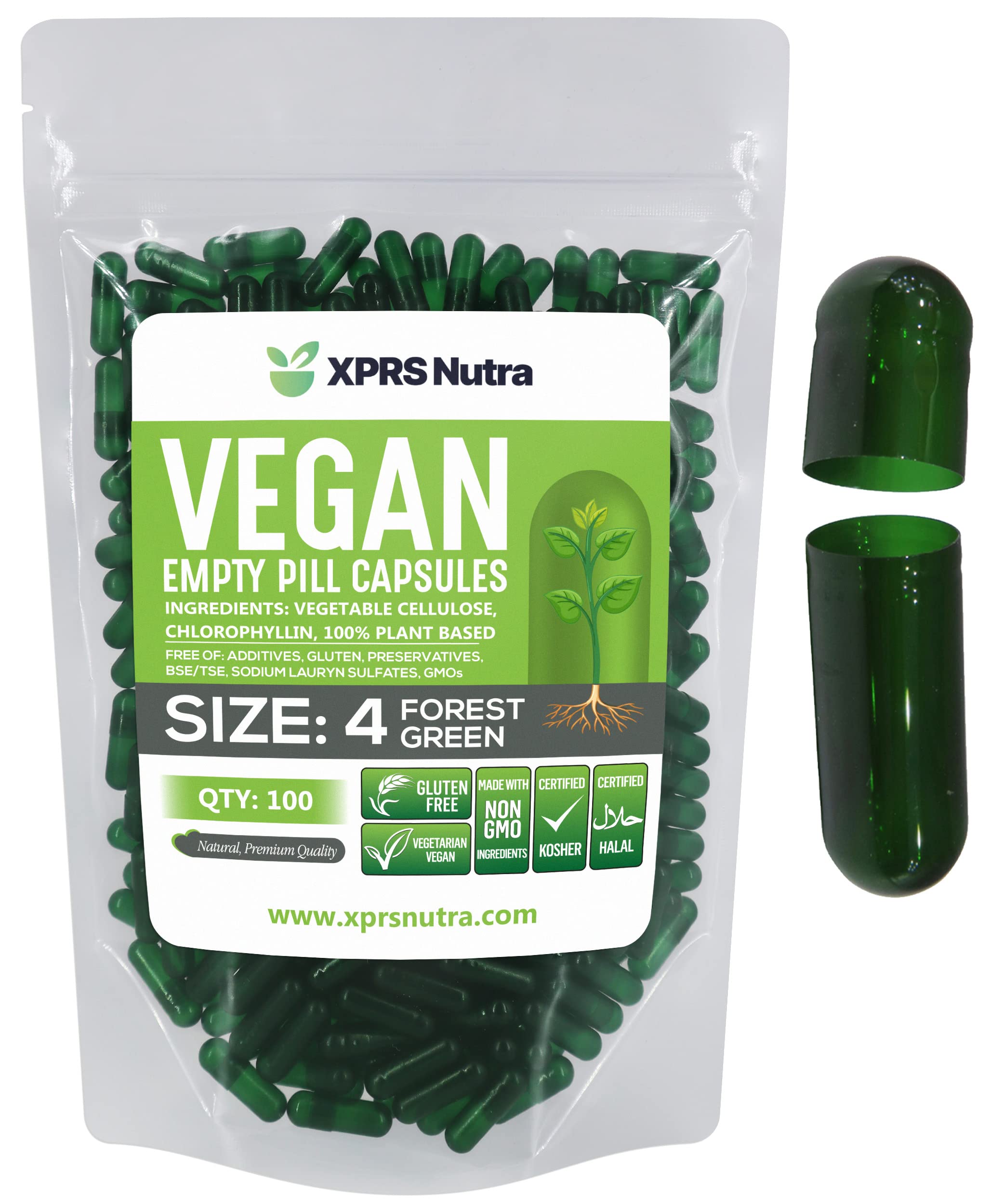 Amazon.com: XPRS Nutra Size 4 Empty Capsules - 100 Count Small