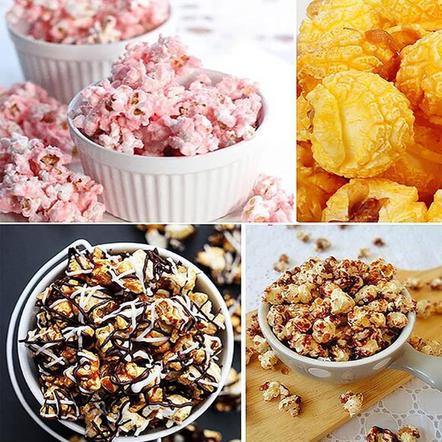 Grande Macchina per Popcorn Aria Calda, Macchina per Popcorn da 1600 W Macchina per Popcorn Stile Commerciale, Macchina Riscaldamento Fuoco Acciaio Inossidabile, per Feste in Casa