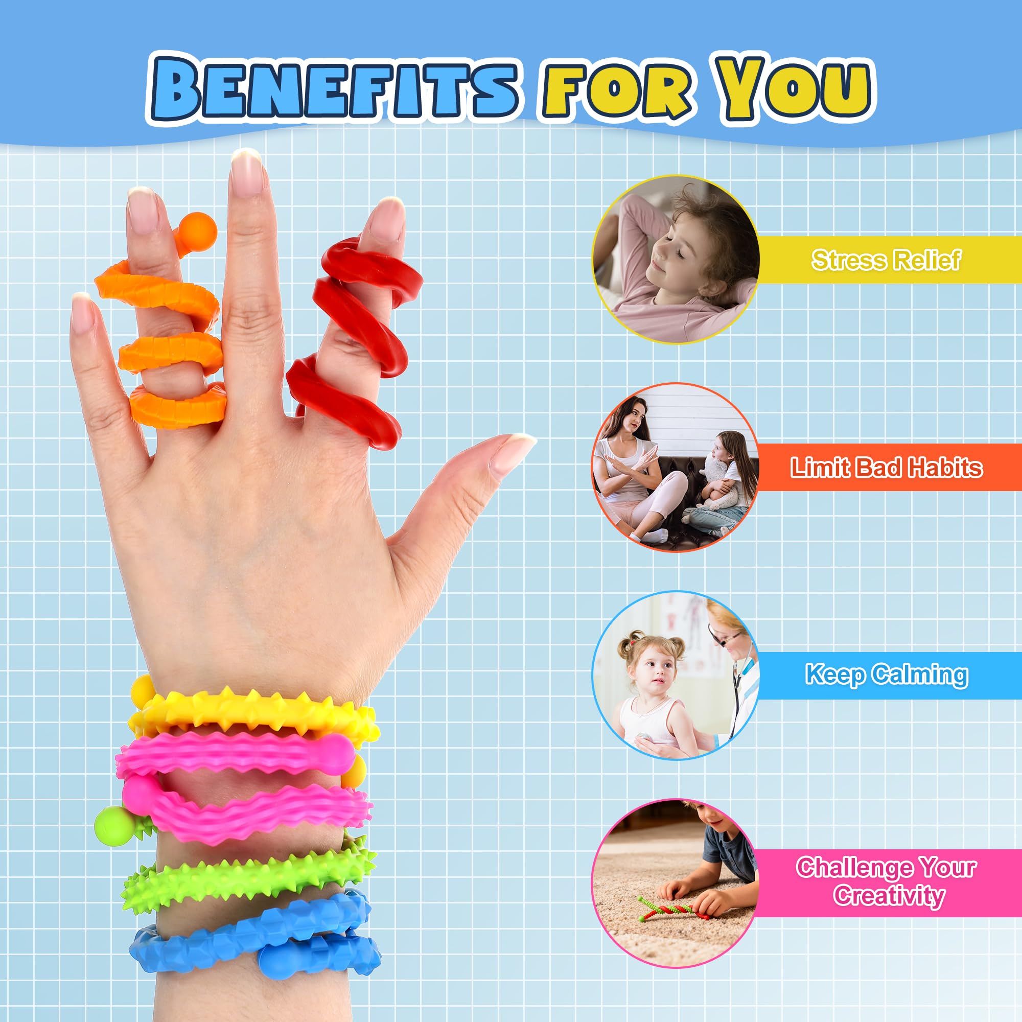Giochi da Viaggio, Fidget Toys Antistress Bambini, 6 Pezzi