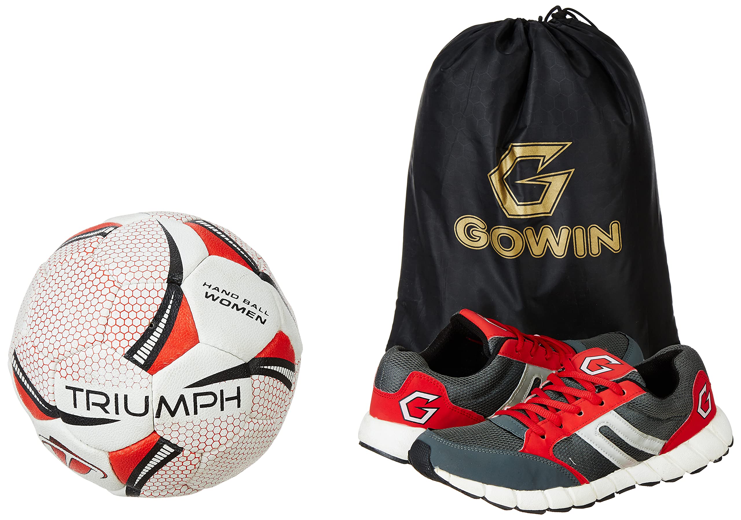 Sports Training Shoe Nx-2 Grey Red Size 7 With Triumph Handball Rubberised Junior-image-45