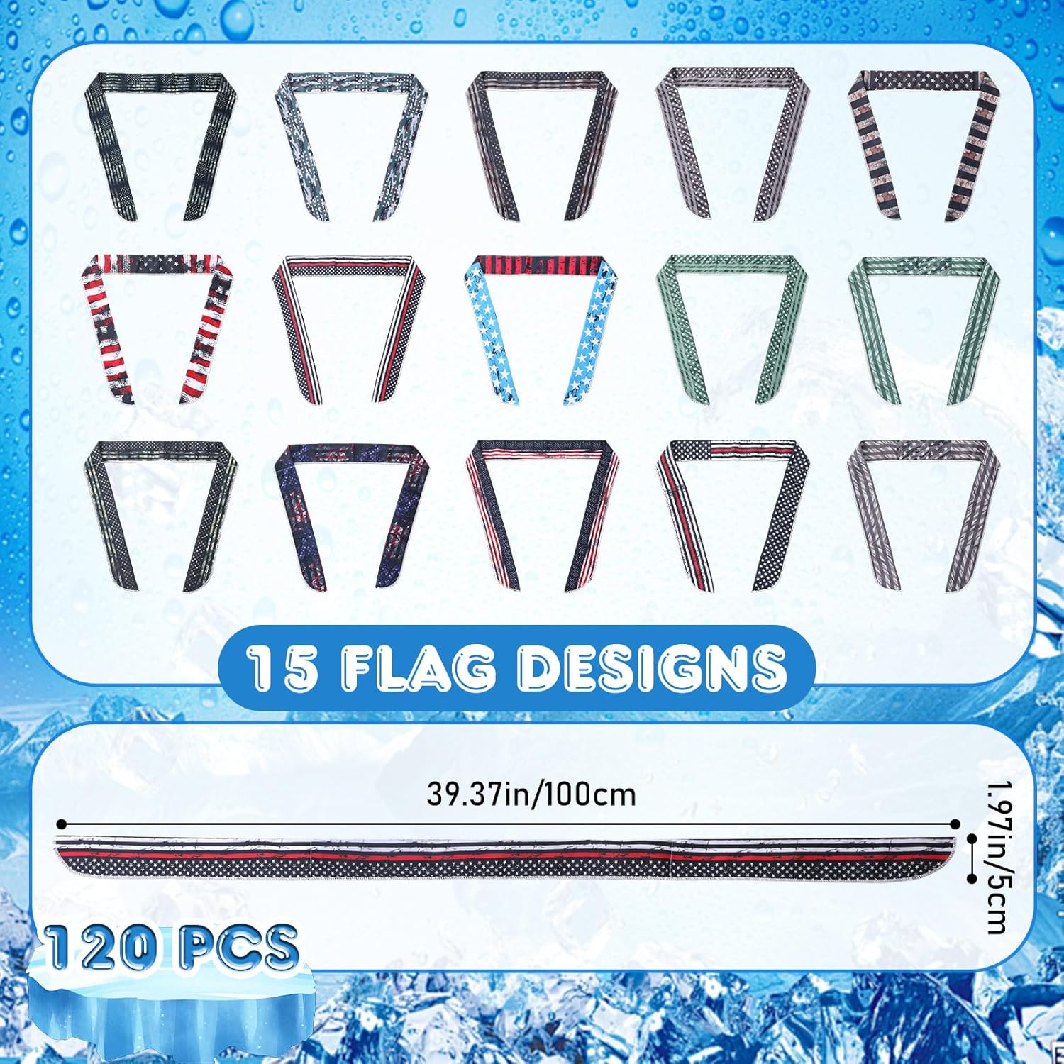 Cooling Neck Wraps Camouflage Neck Cooler Bandana Ice Wrap Scarf Headband for Women Men Hot Weather Sport Outdoor