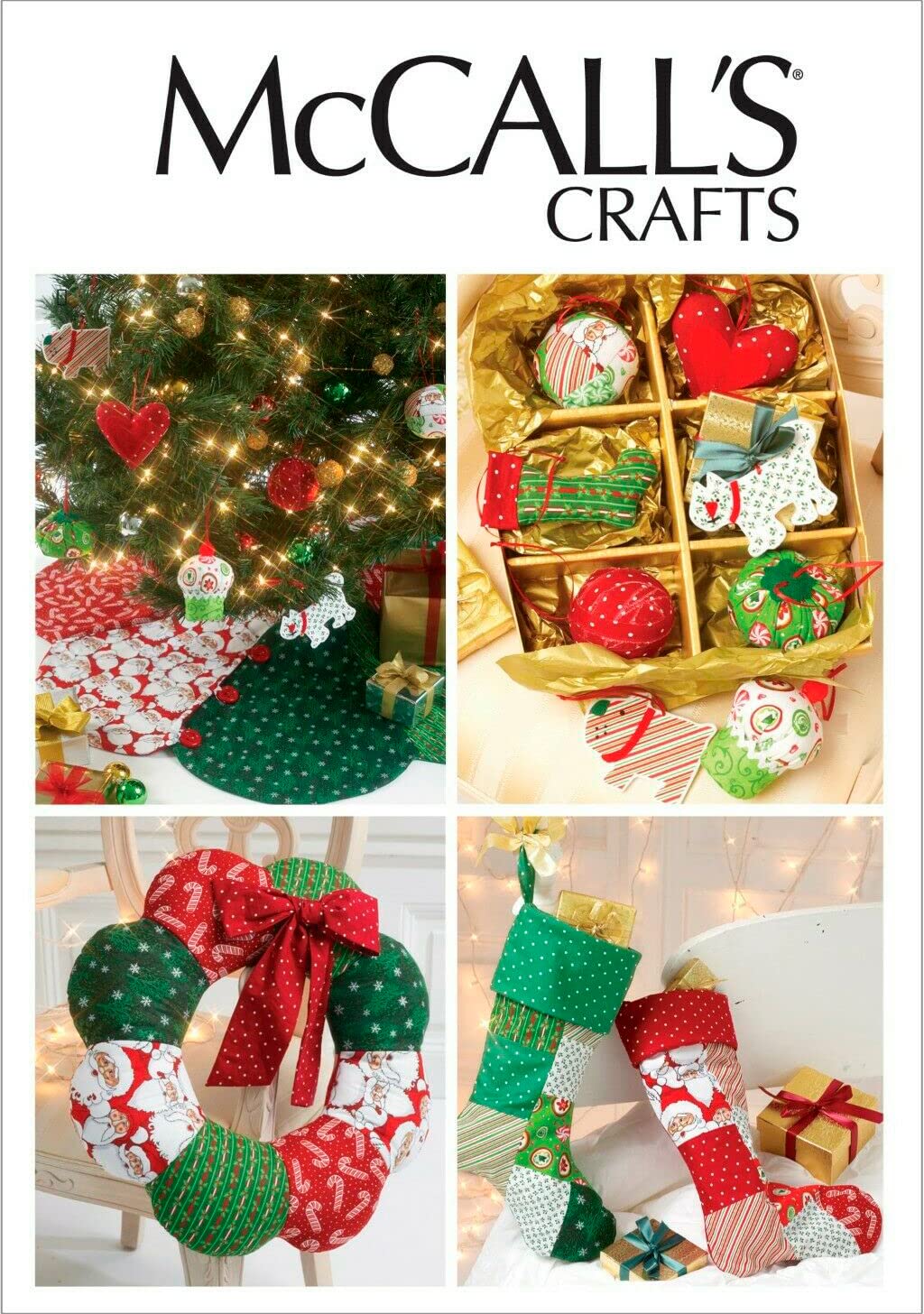 M6453 Ornaments, Wreath, Tree Skirt and Stocking, One Size Only, Multicolored