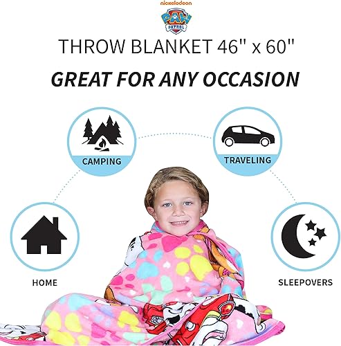 Miniatura 9 de Franco - Manta de felpa supersuave para niños, 62x 90pulgadas, La patrulla canina