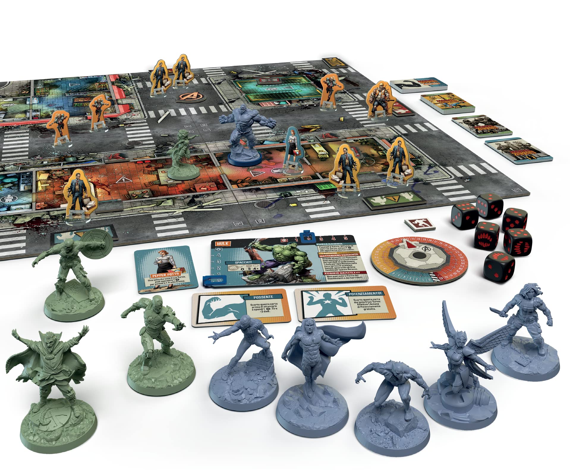 Asmodee Marvel Zombies: Heroes Resistance - Juego de mesa Zombicida, 1 a 4 jugadores, 14 años y edición en italiano
