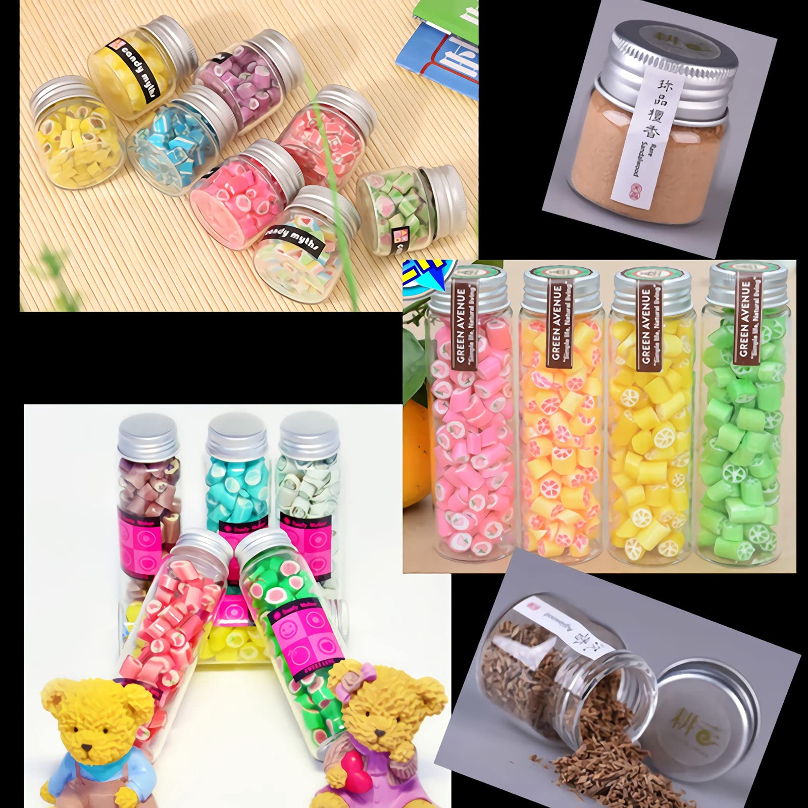 100 Stücke Gläschen mit Schraubverschluß 25ml Glasfläschchen Gläser Leere Transparent Flaschen für DIY Aufbewahrung,Candy Flasche