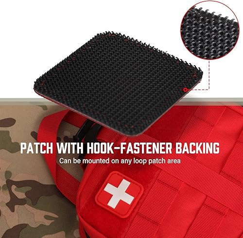 Miniatura 7 de LIVANS Parche de cruz roja médica, parche morable de primeros auxilios perfecto para IFAK táctico, bolsa de trauma EMT de 1.5-2 pulgadas, parche de