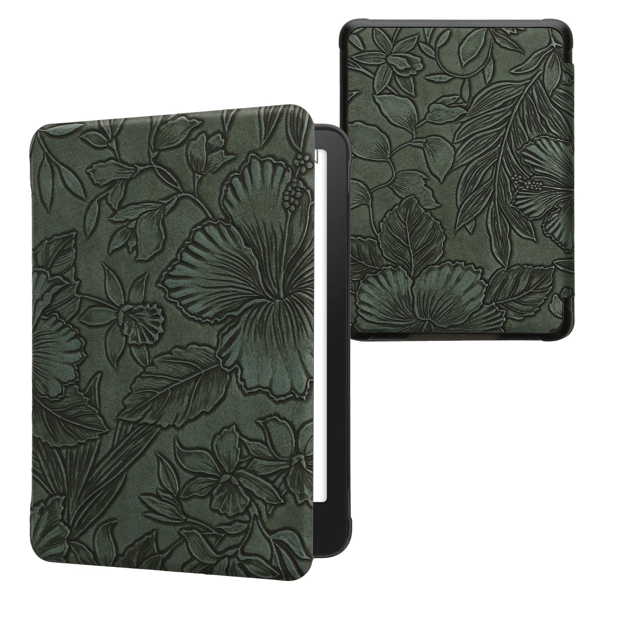 kwmobile Cover for Amazon Kindle Paperwhite (2024)/Colorsoft Case - eReader Cover with auto sleep funktion - Cosmic Nature with Blue/Grey/Black — view 14