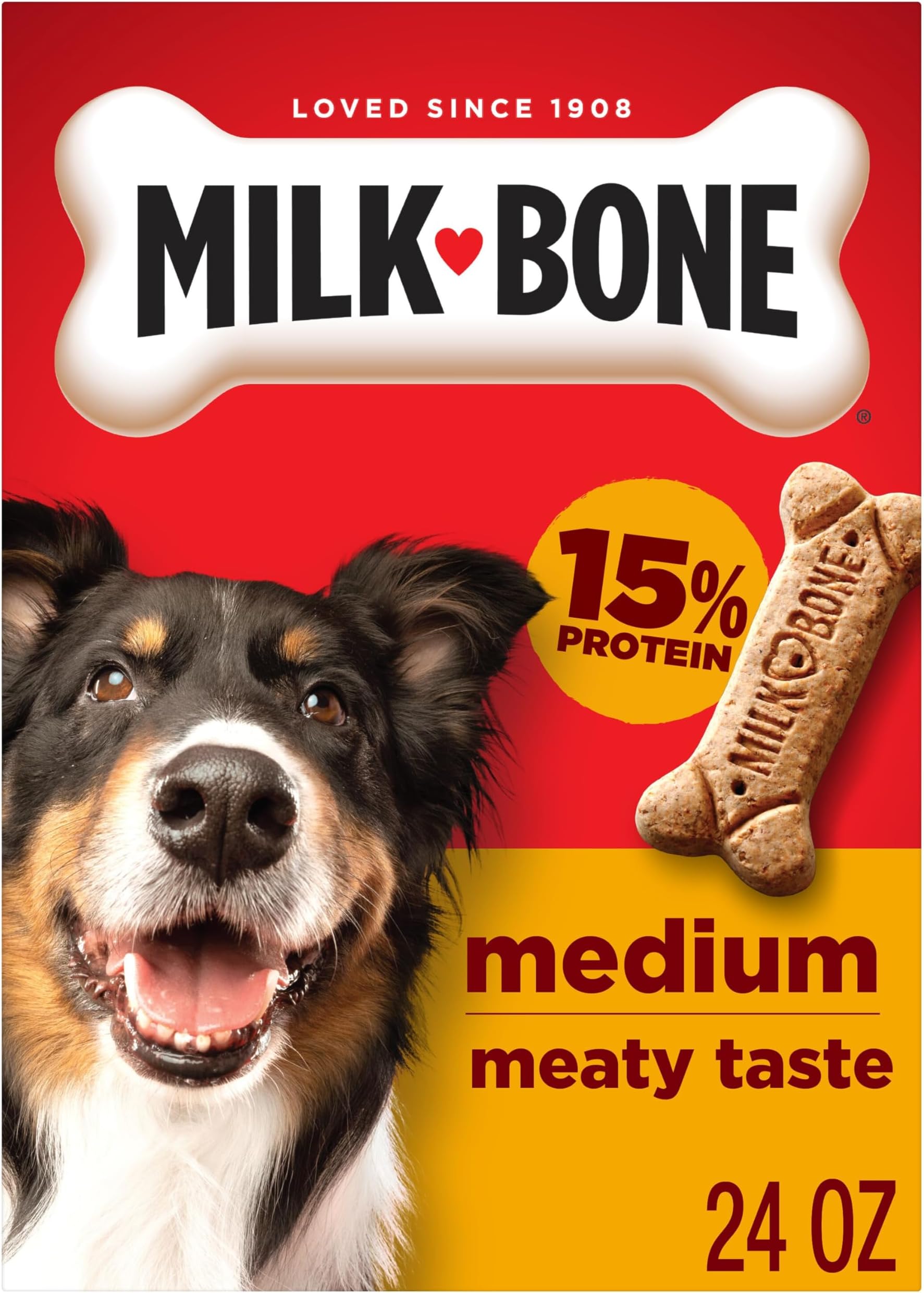 Milk-Bone Original Dog Treats Biscuits for Medium Dogs, 24 Ounces (Packaging May Vary)