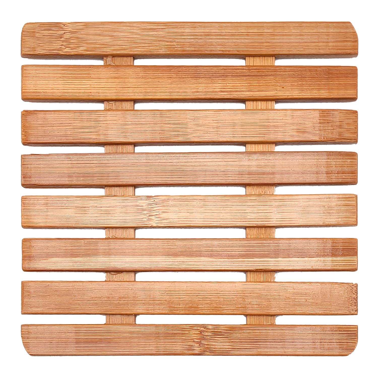 Dessous de plat en bois de bambou résistant à la chaleur - Tapis de table pour casseroles et casseroles chaudes et chaudes de cuisine, en bois de bambou véritable