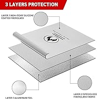 Vista 5 de Bolsa de documentos ignífuga (2000 F), 15 x 11 pulgadas, dos bolsillos, bolsa impermeable con cremallera para objetos de valor, dinero, documentos
