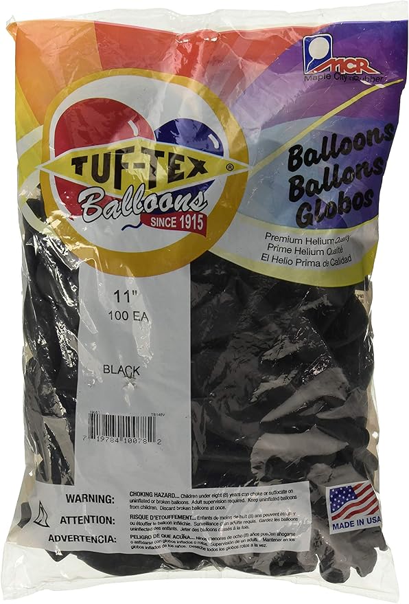 MAPLE CITY RUBBER 100 Count Tuftex, 11", Black Home & Kitchen