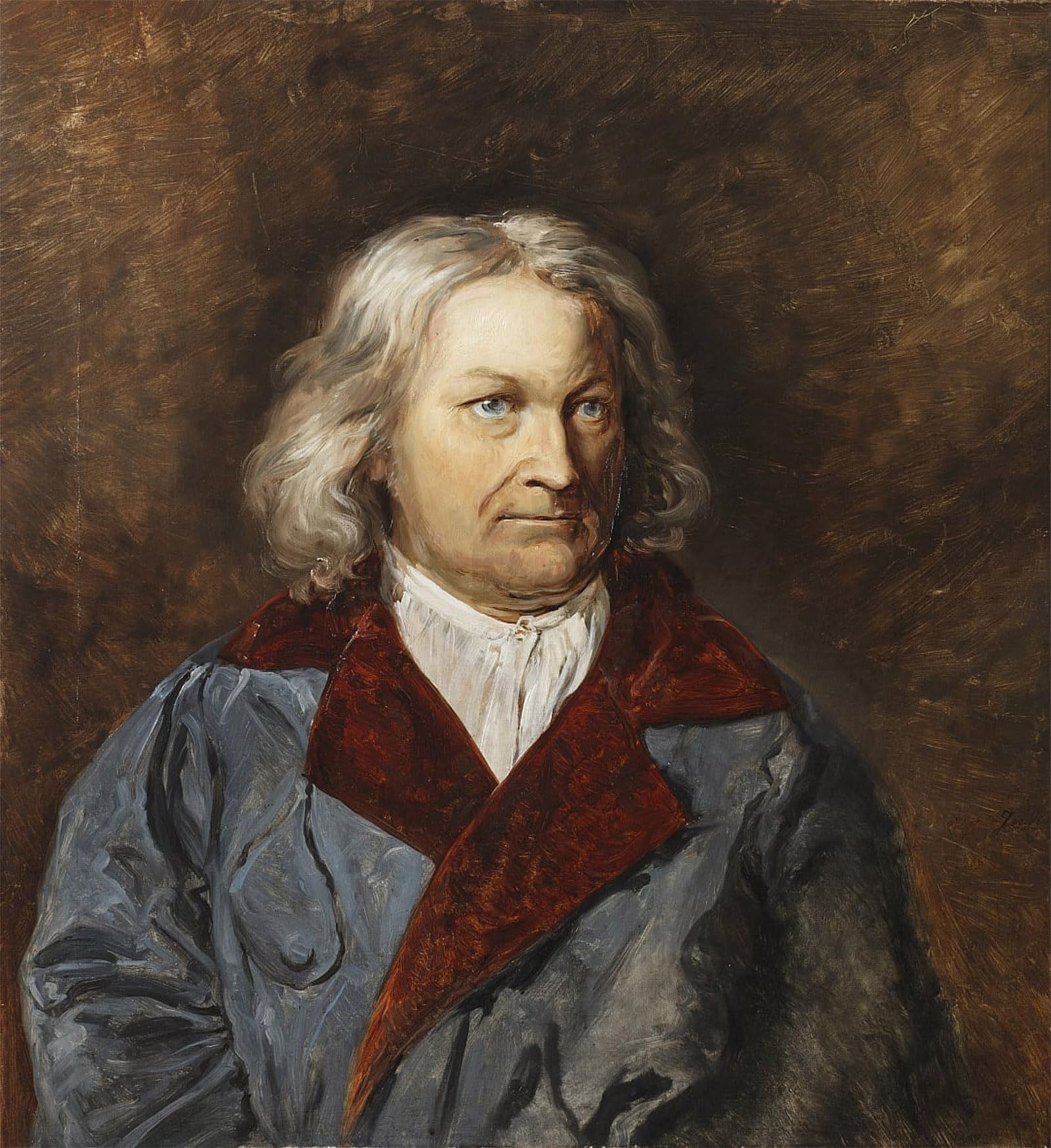 POSTERIIk Vintage Art Print Images Pictures Print Portrait of Bertel Thorvaldsen by Johan Christian Dahl Modern Colour Posters for Office Home Decor 60x90cm