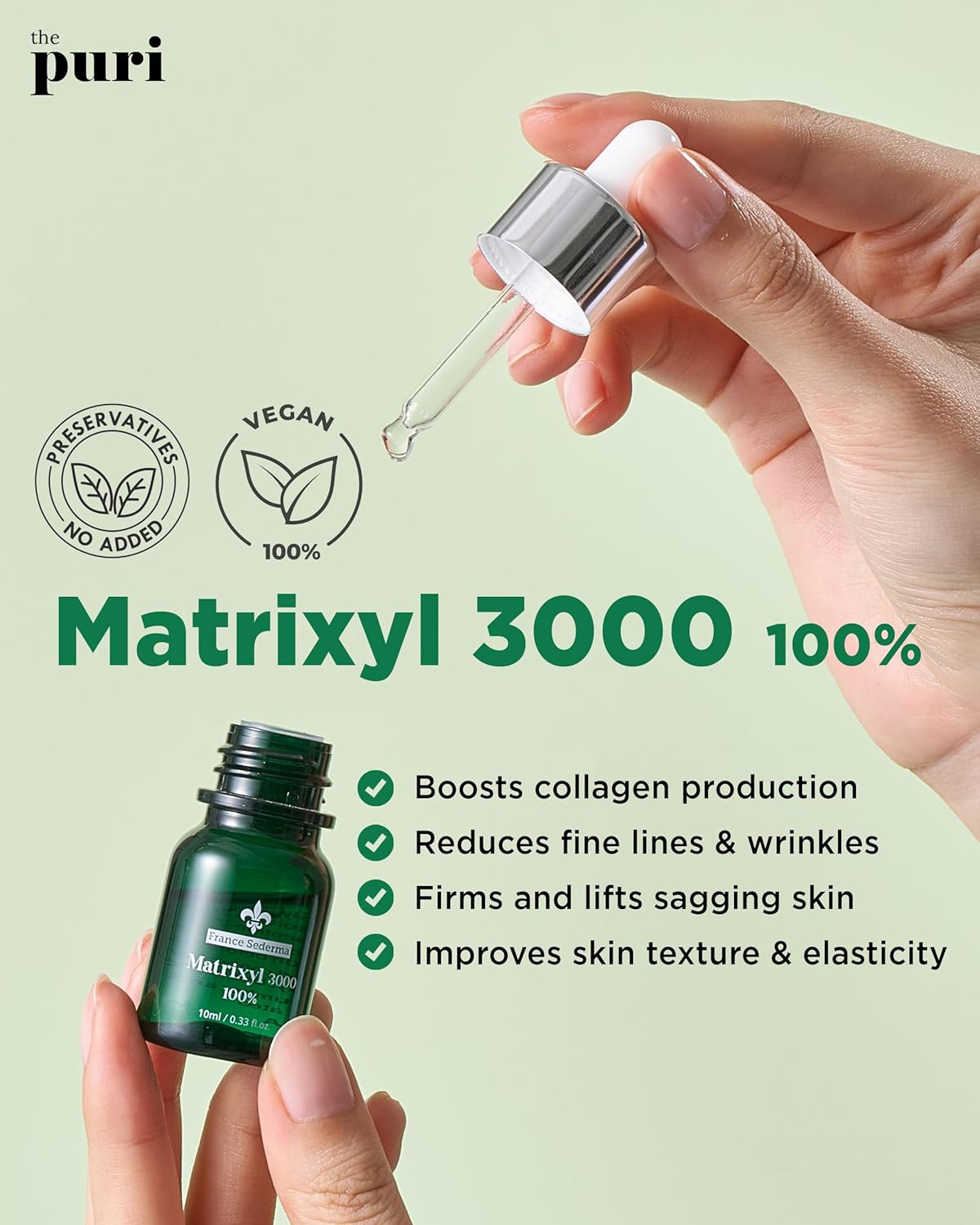 Matrixyl 3000 Peptide Serum – Helps Smooth Fine Lines Appearance, Gentle Retinol Alternative, DIY Mix-In Booster, 0.33 fl oz (10ml), Skincare, Pure Peptide Complex Anti-Aging Facial Ampoule - Image 2