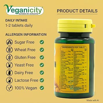 Multi Vitamin & Mineral : General Health and Well-Being Supplement : 60 Tablets, in a Planet-Friendly 99% Recycled Pot